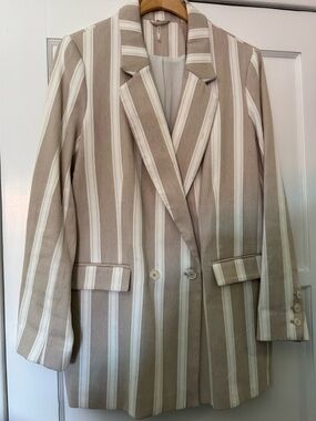 FREE PEOPLE Classic double-breasted blazer